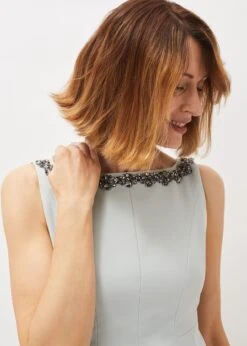 Nia Embellished Scuba Dress -Floral Und Chic 220736479 04 nia embellished scuba dress