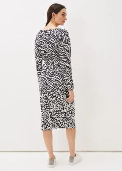 Kora Animal Print Dress -Floral Und Chic 220746000 02 kora animal print dress