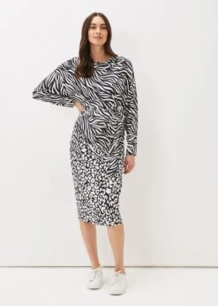 Kora Animal Print Dress -Floral Und Chic 220746000 03 kora animal print dress