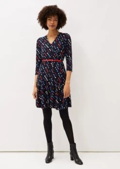 Marya Spot Jersey Dress -Floral Und Chic 220747493 03 marya spot jersey dress