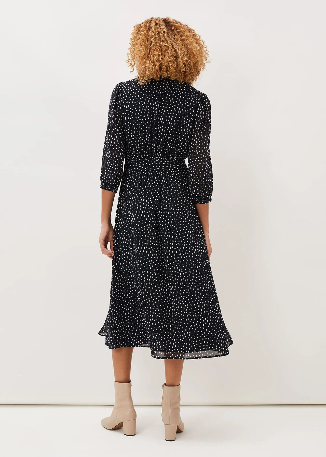 Luciana Spot Print Midi Dress 4 Luciana Spot Print Midi Dress – Bild 2