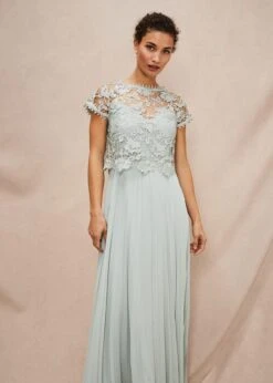 Michelle Double Layer Maxi Dress -Floral Und Chic 220766479 03 michelle double layer maxi dress