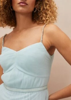 Kaia Pleated Tulle Midi Dress -Floral Und Chic 220767479 04 kaia pleated tulle midi dress