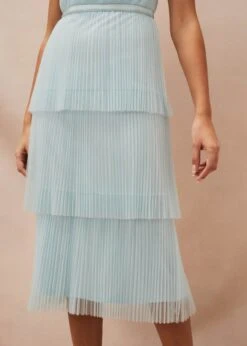 Kaia Pleated Tulle Midi Dress -Floral Und Chic 220767479 05 kaia pleated tulle midi dress
