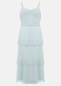 Kaia Pleated Tulle Midi Dress -Floral Und Chic 220767479 99 kaia pleated tulle midi dress