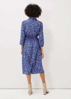 Tana Leopard Print Midi Shirt Dress -Floral Und Chic 220774408 02 tana leopard print midi shirt dress