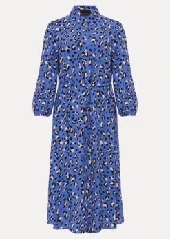 Tana Leopard Print Midi Shirt Dress -Floral Und Chic 220774408 99 tana leopard print midi shirt dress