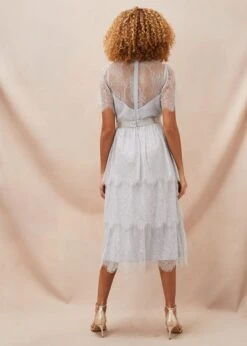 Ginnie Lace Tiered Midi Dress -Floral Und Chic 220811822 02 ginnie lace tiered midi dress