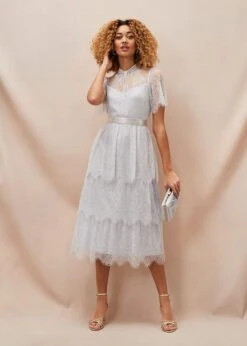 Ginnie Lace Tiered Midi Dress -Floral Und Chic 220811822 03 ginnie lace tiered midi dress