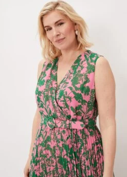 Brianna Pleated Print Dress -Floral Und Chic 220858344 06 brianna pleated print dress