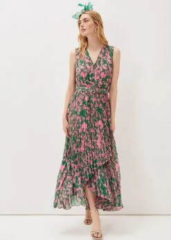 Brianna Pleated Print Dress -Floral Und Chic 220858344 07 brianna pleated print dress