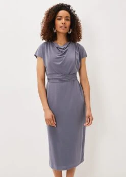 Kadence Cupro Tie Waist Dress -Floral Und Chic 220877158 03 kadence cupro tie waist dress