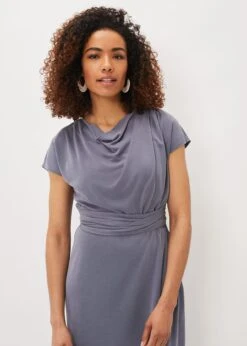 Kadence Cupro Tie Waist Dress -Floral Und Chic 220877158 04 kadence cupro tie waist dress