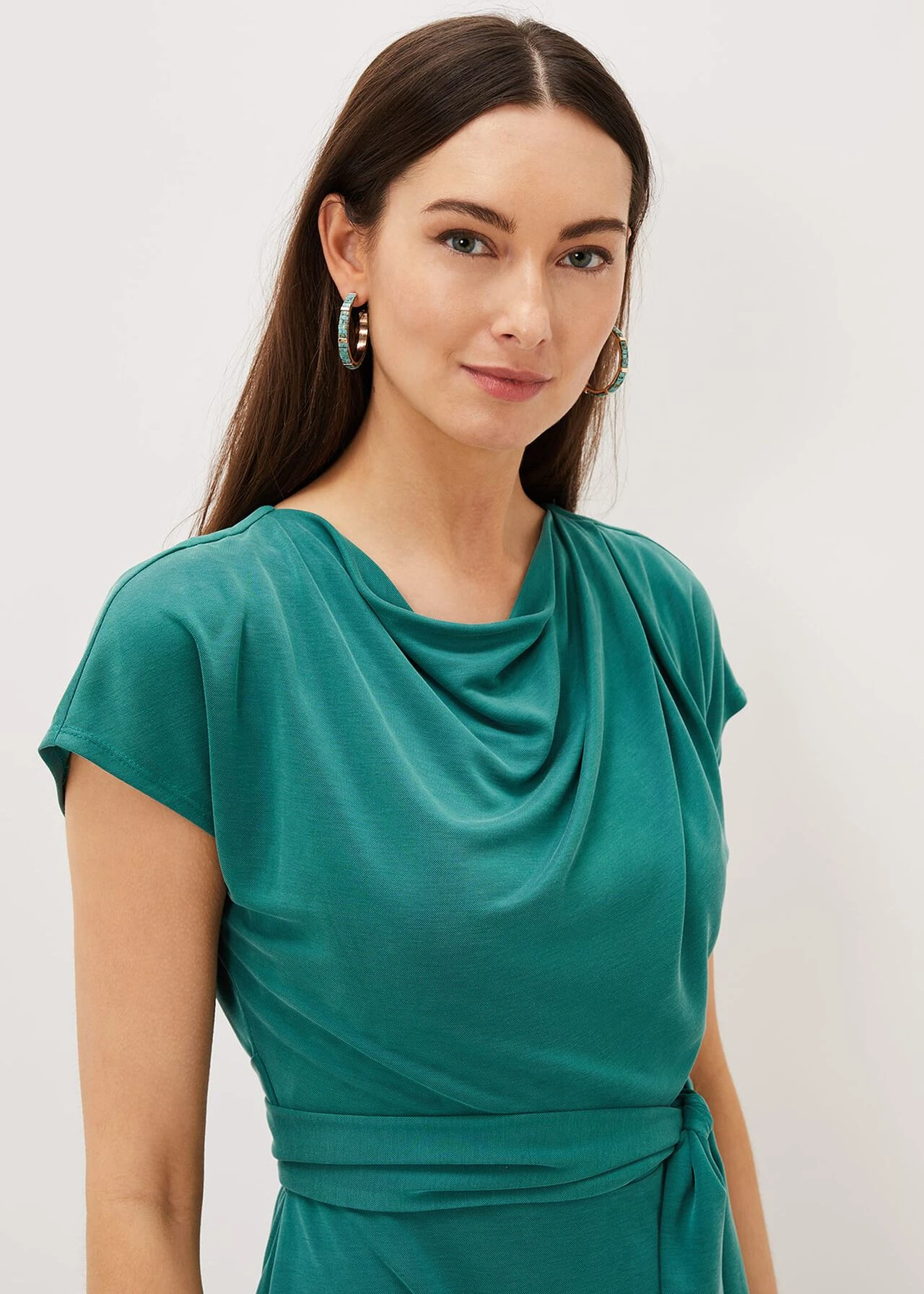 Kadence Cupro Tie Waist Dress 6 Kadence Cupro Tie Waist Dress – Bild 4