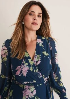 Elsa Printed Woven Frill Maxi Dress -Floral Und Chic 220879000 04 elsa printed woven frill maxi dress