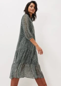 Penele Ditsy Print Chiffon Midi Dress -Floral Und Chic 220889496 05 penele ditsy print chiffon midi dress