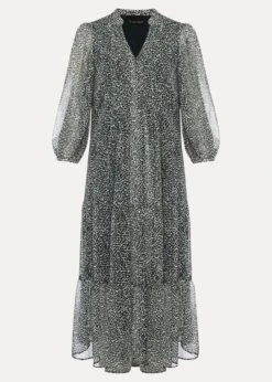 Penele Ditsy Print Chiffon Midi Dress -Floral Und Chic 220889496 99 penele ditsy print chiffon midi dress