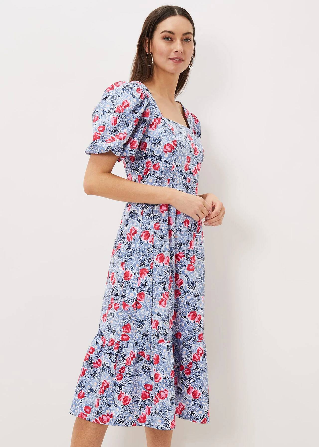Abbiana Cotton Floral Midi Dress 3 Abbiana Cotton Floral Midi Dress