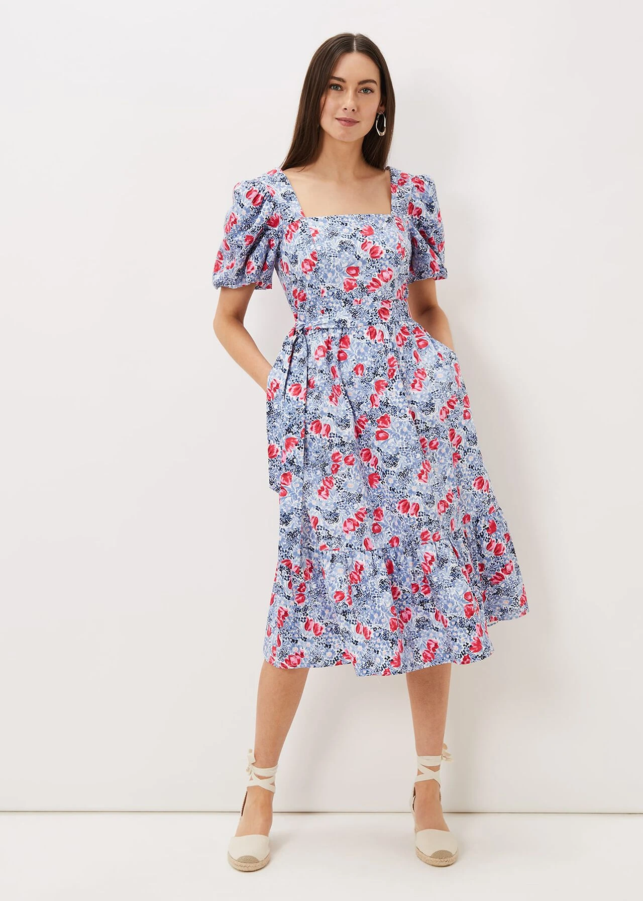 Abbiana Cotton Floral Midi Dress 5 Abbiana Cotton Floral Midi Dress – Bild 3