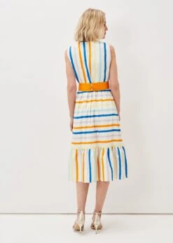 Riley Cotton Striped Midi Dress -Floral Und Chic 220910000 03 riley cotton striped midi dress