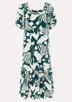 Aayra Palm Print Midaxi Dress -Floral Und Chic 220924703 99 aayra palm print midaxi dress