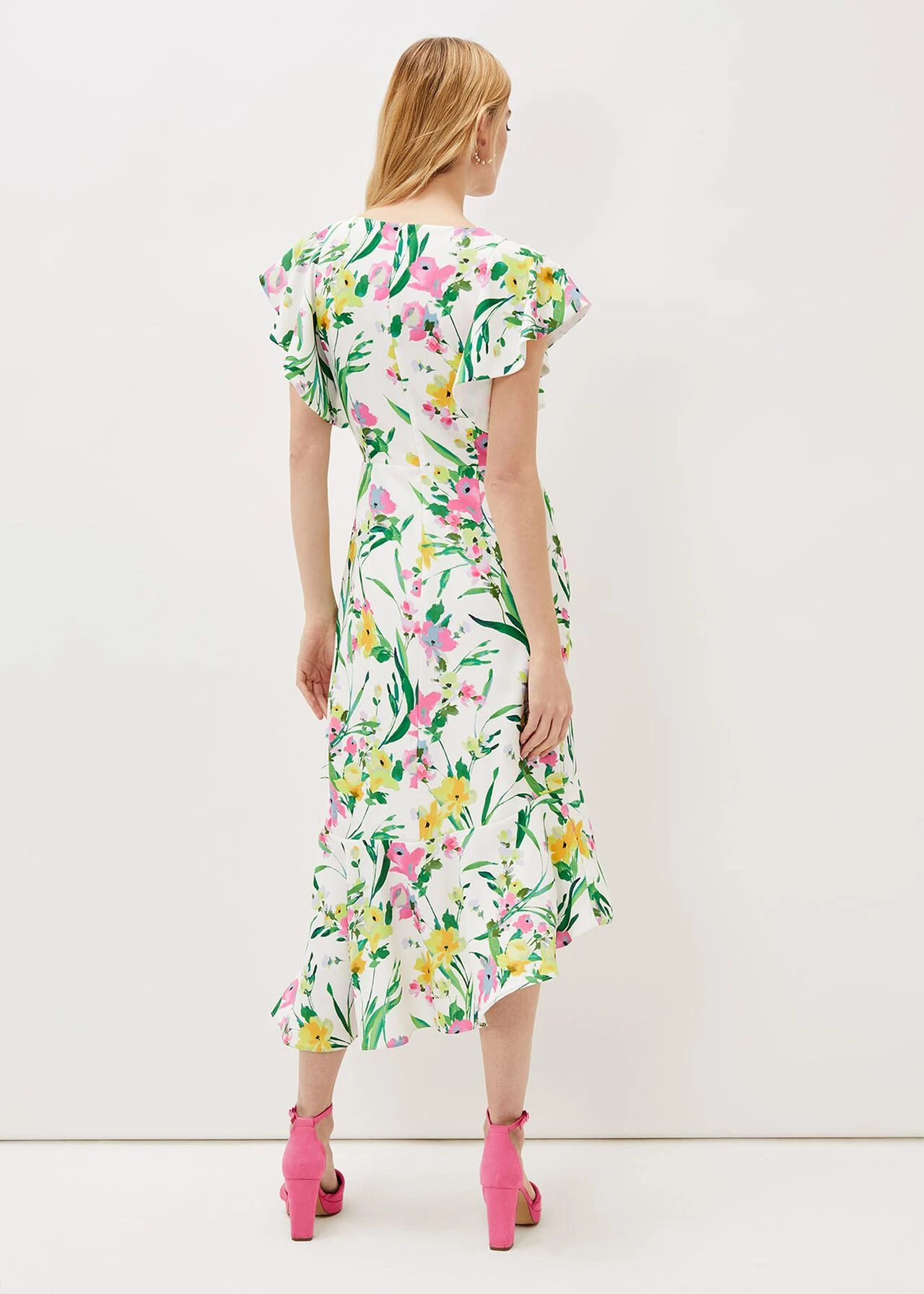 Evelin Printed Frill Hem Dress 4 Evelin Printed Frill Hem Dress – Bild 2