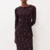 Ally Abstract Print Fitted Jersey Dress -Floral Und Chic 220933861 01 ally abstract print fitted jersey dress