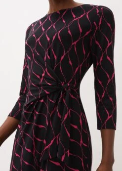 Ally Abstract Print Fitted Jersey Dress -Floral Und Chic 220933861 05 ally abstract print fitted jersey dress