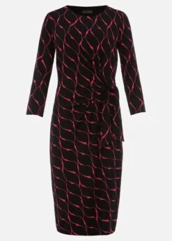 Ally Abstract Print Fitted Jersey Dress -Floral Und Chic 220933861 99 ally abstract print fitted jersey dress