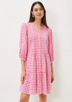 Oona Gingham Swing Dress