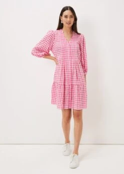 Oona Gingham Swing Dress -Floral Und Chic 220940390 03 oona gingham swing dress