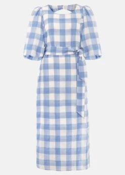 Alina Check Midi Dress -Floral Und Chic 220949081 99 alina check midi dress