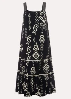Malaya Ikat Print Midi Dress -Floral Und Chic 220950050 99 malaya ikat print midi dress