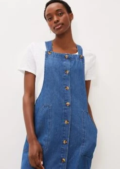 Irena Denim Pinafore Dress -Floral Und Chic 220962354 04 irena denim pinafore dress