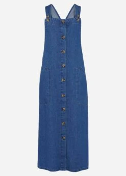 Irena Denim Pinafore Dress -Floral Und Chic 220962354 99 irena denim pinafore dress