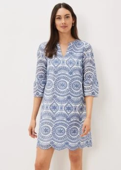 Floral Und Chic 12 Brianne Broderie Shift Dress