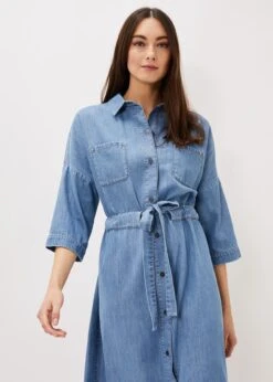 Louella Tie Shirt Dress -Floral Und Chic 220981895 04 louella tie shirt dress