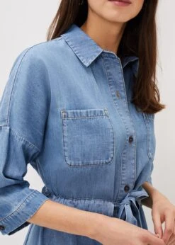 Louella Tie Shirt Dress -Floral Und Chic 220981895 05 louella tie shirt dress