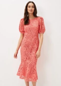 Lidia Guipure Lace Fishtail Dress -Floral Und Chic 220983536 03 lidia guipure lace fishtail dress