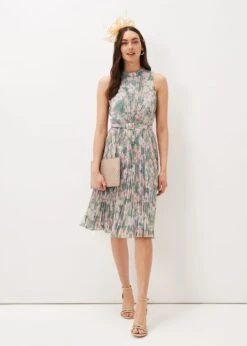 Simara Floral Pleated Dress -Floral Und Chic 220989739 03 simara floral pleated dress
