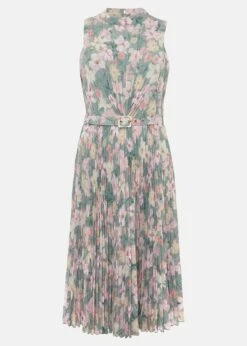 Simara Floral Pleated Dress -Floral Und Chic 220989739 99 simara floral pleated dress