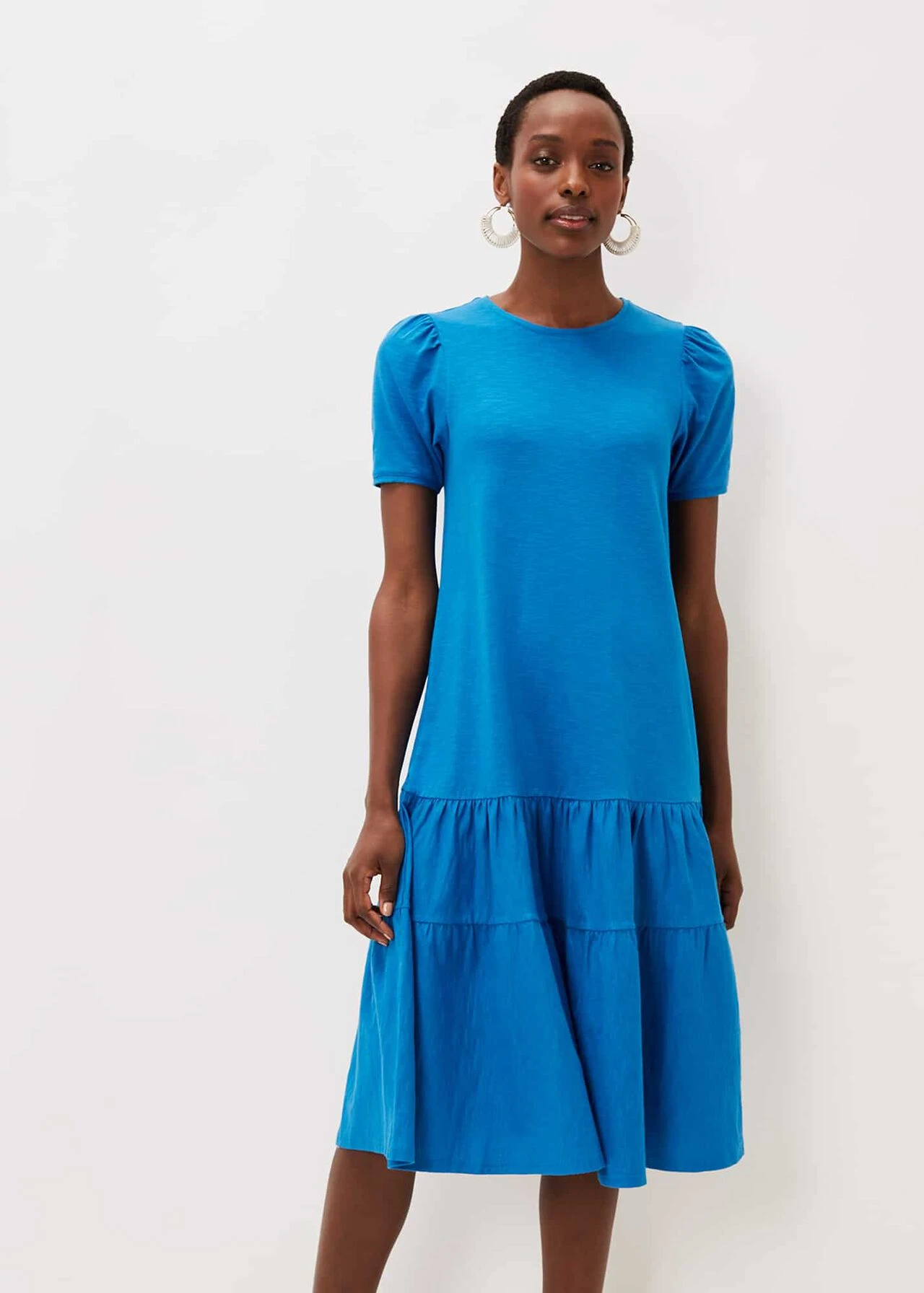 Elizabeth Tiered Round Neck Midi Dress 3 Elizabeth Tiered Round Neck Midi Dress