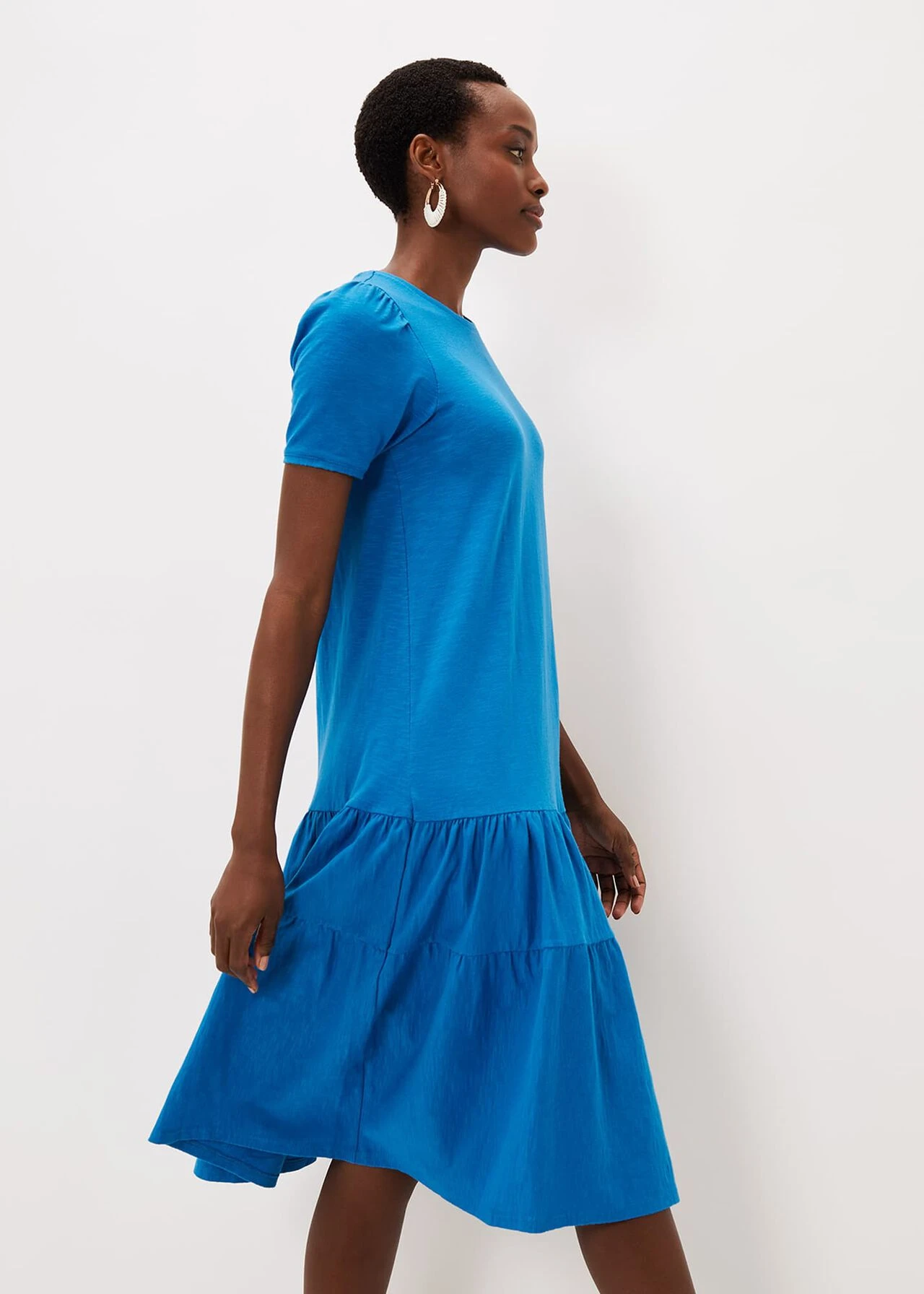 Elizabeth Tiered Round Neck Midi Dress 7 Elizabeth Tiered Round Neck Midi Dress – Bild 5