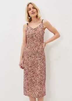 Ellerie Printed Slip Dress -Floral Und Chic 221007101 02 ellerie printed slip dress