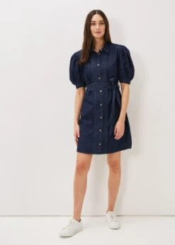 Josephine Denim Puff Sleeve Dress 10 Josephine Denim Puff Sleeve Dress -Floral Und Chic 221010353 03 josephine denim puff sleeve dress