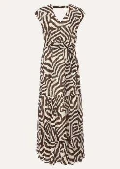 Zalaya Zebra Print Maxi Dress -Floral Und Chic 221017000 99 zalaya zebra print maxi dress
