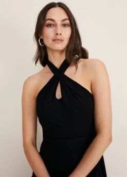 Valeria Jersey Halter Neck Dress 11 Valeria Jersey Halter Neck Dress -Floral Und Chic 221046050 04 valeria jersey halter neck dress