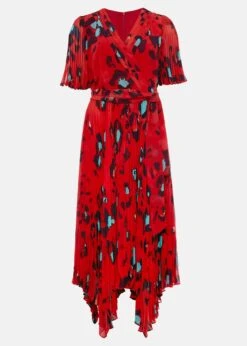 Kendall Butterfly Print Pleated Midi Dress -Floral Und Chic 221058172 99 kendall butterfly print pleated midi dress