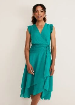 Cressinda Ruched Midi Dress -Floral Und Chic 221076703 03 cressinda ruched midi dress