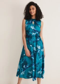 Corrin Butterfly Print Midi Dress -Floral Und Chic 221082366 03 corrin butterfly print midi dress